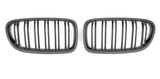 Grilles de calandre noir brillant pour BMW Série 5 M5 F10 F11 Berline et Touring (2010 à 2017), finition noir mat