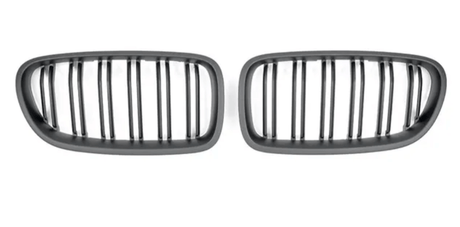 Grilles de calandre noir brillant pour BMW Série 5 M5 F10 F11 Berline et Touring (2010 à 2017), finition noir mat