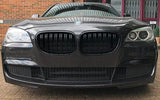Grilles de calandre noir brillant pour BMW Série 7 F01 F02 F03 F04 (2009 à 2015), vue 2