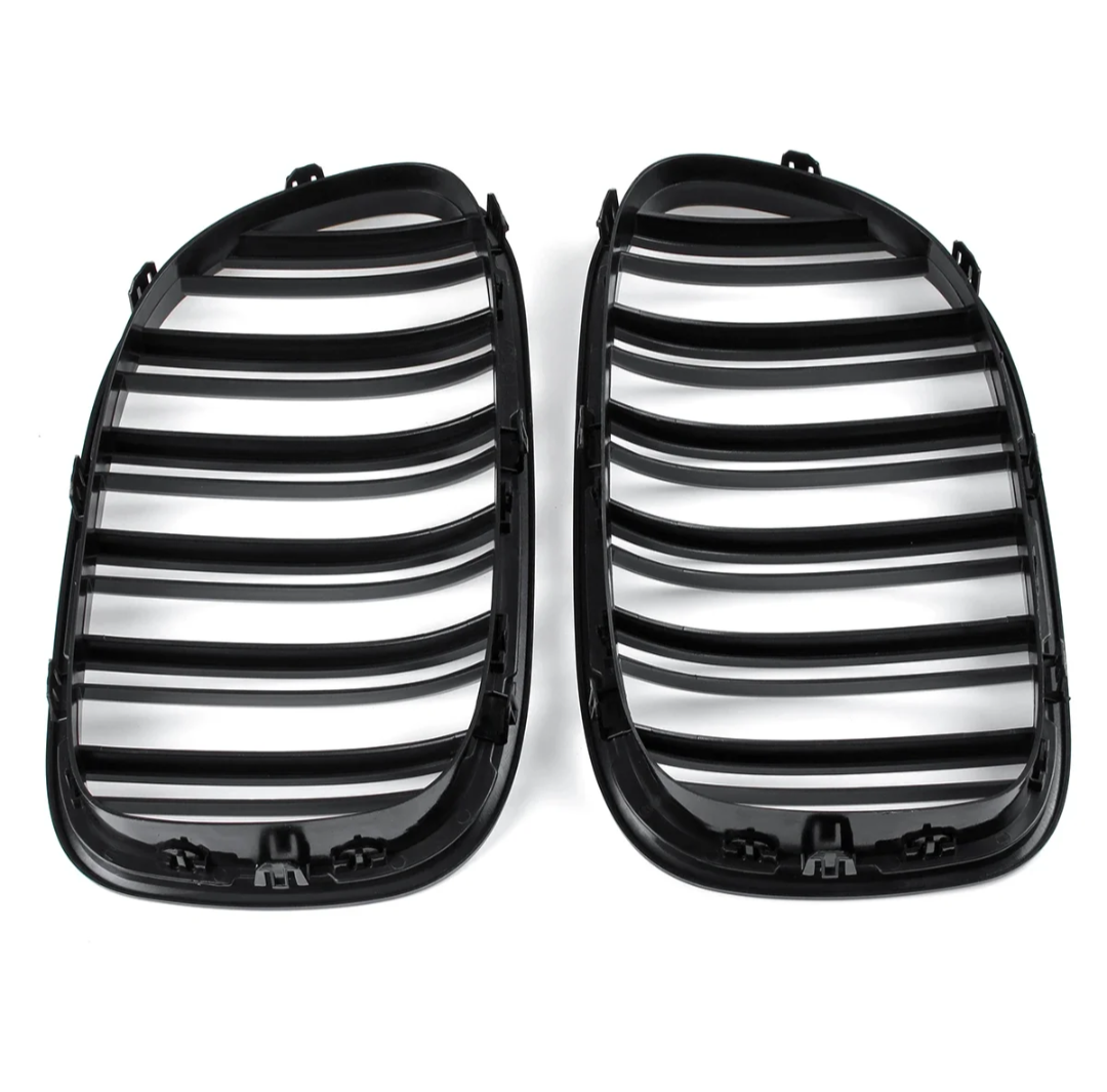 Grilles de calandre noir brillant pour BMW Série 7 F01 F02 F03 F04 (2009 à 2015), vue 4
