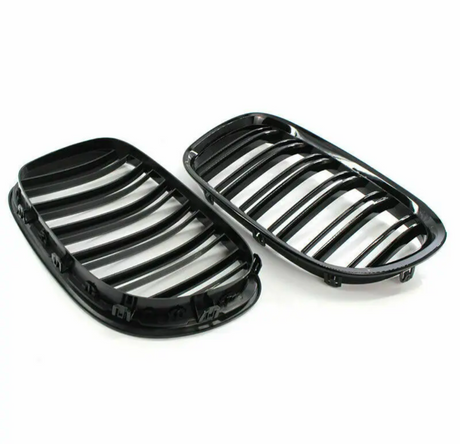 Grilles de calandre noir brillant pour BMW Série 7 F01 F02 F03 F04 (2009 à 2015), vue 7