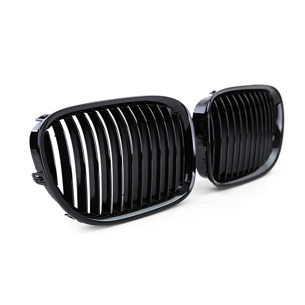Grilles de calandre noir brillant pour BMW Série 7 F01 F02 F03 F04 (2009 à 2015), vue 10