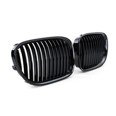 Grilles de calandre noir brillant pour BMW Série 7 F01 F02 F03 F04 (2009 à 2015), vue 10