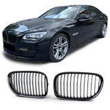 Grilles de calandre noir brillant pour BMW Série 7 F01 F02 F03 F04 (2009 à 2015), vue 13