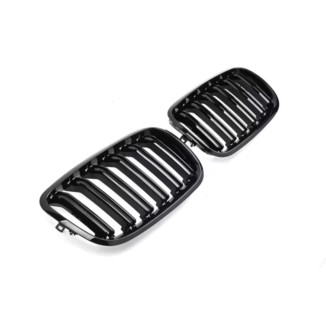 Grilles de calandre noir brillant type X5M pour BMW X5 E70 (2007 à 2013), vue 2