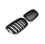 Grilles de calandre noir brillant type X5M pour BMW X5 E70 (2007 à 2013), vue 2