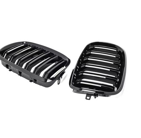 Grilles de calandre noir brillant type X5M pour BMW X5 E70 (2007 à 2013), vue 4
