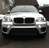 Grilles de calandre noir brillant type X5M pour BMW X5 E70 (2007 à 2013), vue 8