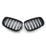 Grilles de calandre noir brillant type X6M pour BMW X6 E71 (2007 à 2013), vue 6