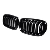 Grilles de calandre noir brillant type X6M pour BMW X6 F16 (2014 à 2019)