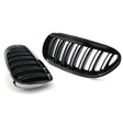 Grilles de calandre noires brillantes pour BMW Série 6 et M6 E63 E64 (2003 à 2010), double lame
