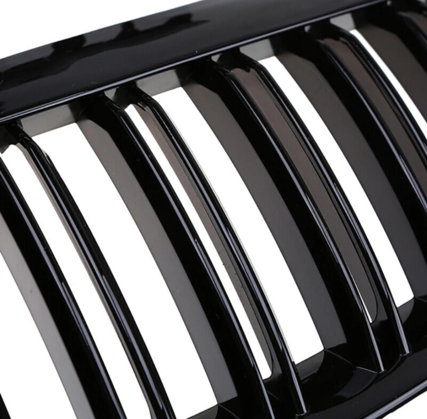 Grilles de calandre noires brillantes pour BMW Série 6 et M6 E63 E64 (2003 à 2010), vue 5