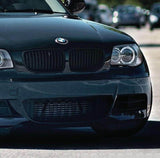 Grilles de calandre noires brillantes type M Performance pour BMW Série 1 E87 (2004 à 2011), vue 3