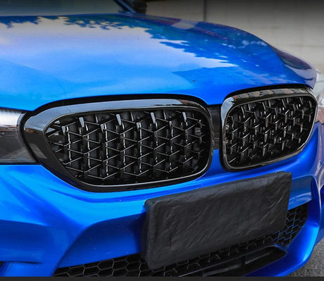 Grilles de calandre noires Diamant pour BMW Série 5 G30 (2019 à 2025)