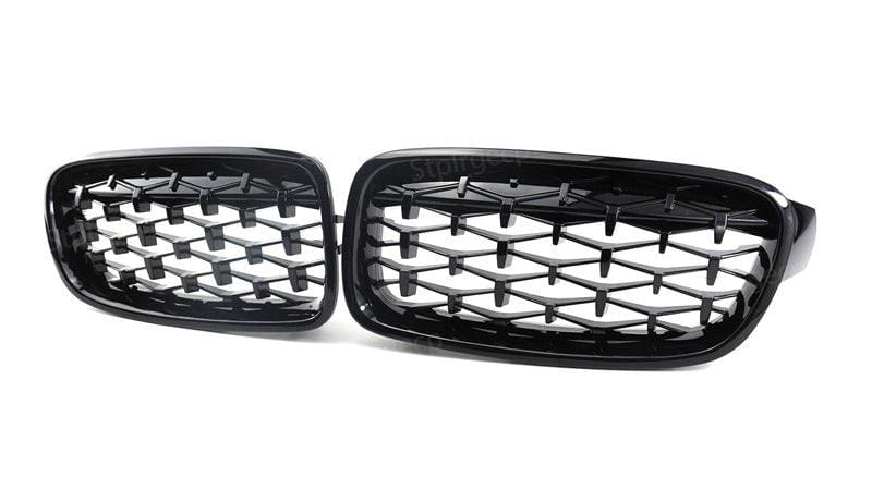 Grilles de calandre noires Diamant pour BMW Série 5 G30 (2019 à 2025), vue 2