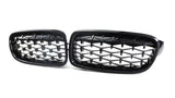 Grilles de calandre noires Diamant pour BMW Série 5 G30 (2019 à 2025), vue 2
