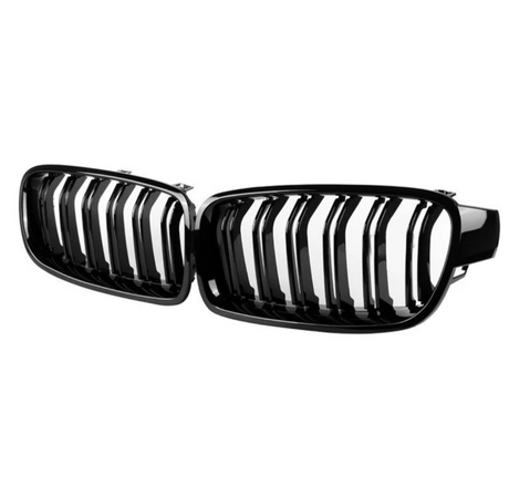 Grilles de calandre noires type M3 Competition pour BMW Série 3 F30 (2011 à 2019), noir brillant