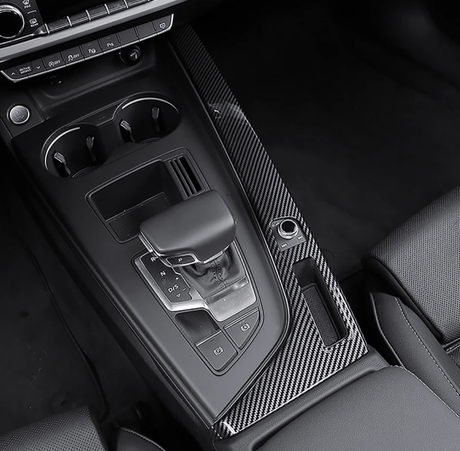 Insert de console centrale carbone pour Audi A5, S5 B9 (2017 à 2024), côté bouton de volume uniquement