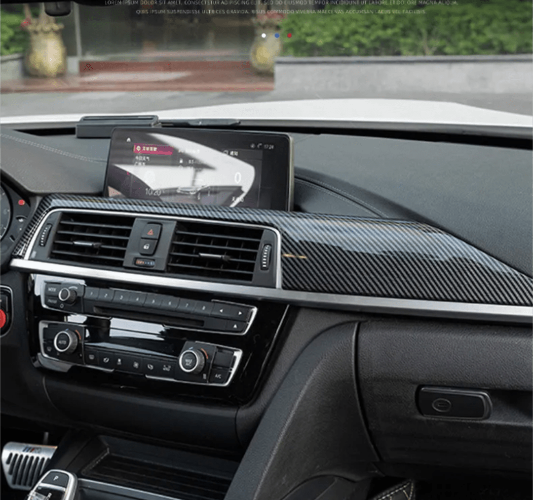 Inserts intérieur carbone tableau de bord pour BMW Série 3 F30 M3 F80 (2012 à 2018), vue 2