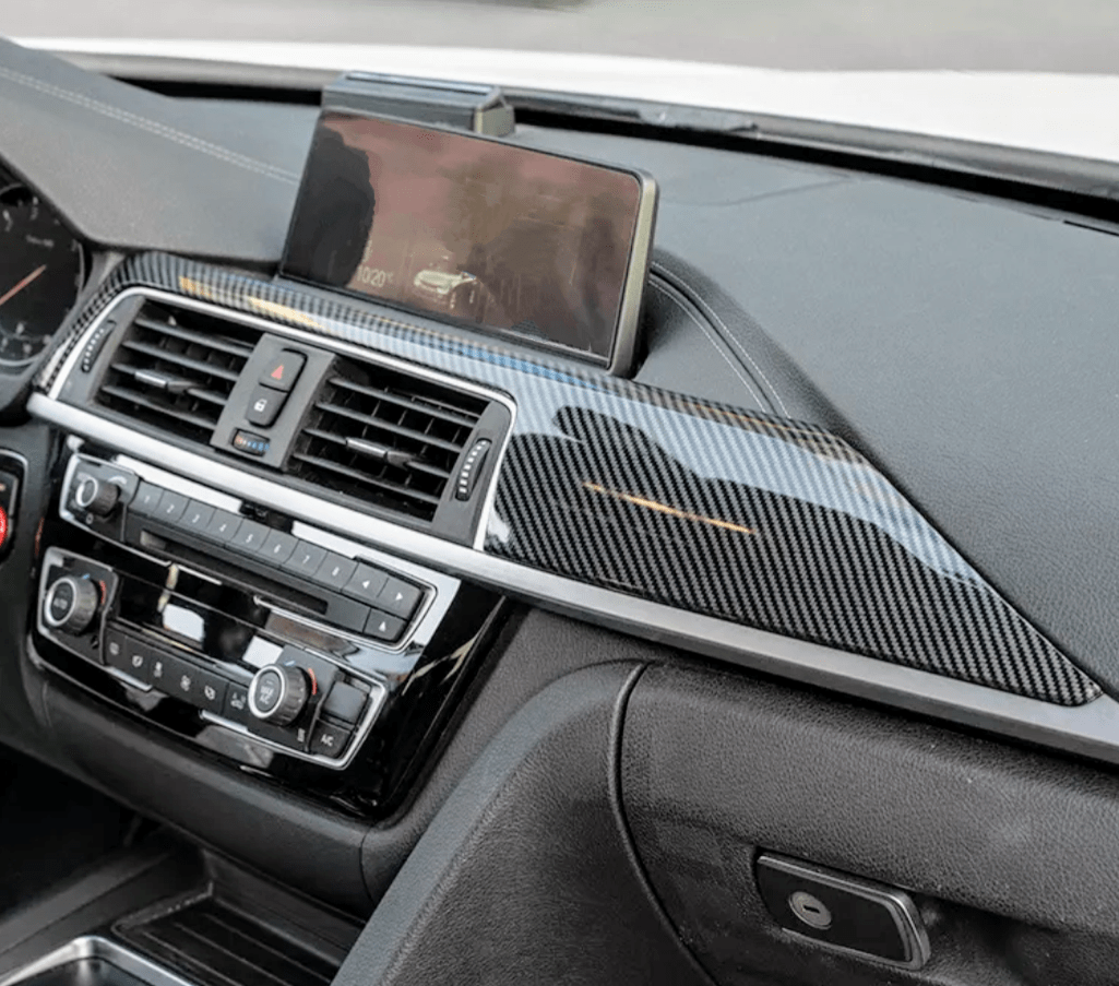 Inserts intérieur carbone tableau de bord pour BMW Série 3 F30 M3 F80 (2012 à 2018), vue 3