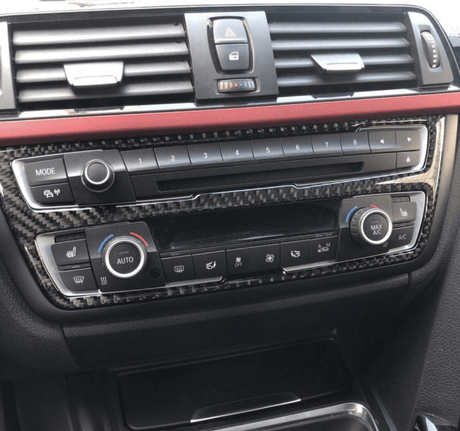 Inserts intérieur carbone tableau de bord pour BMW Série 3 F30 M3 F80 (2012 à 2018), insert d'autoradio