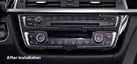 Inserts intérieur carbone tableau de bord pour BMW Série 4 F32, M4 F82 (2012 à 2018), entourage d'autoradio et climatisation