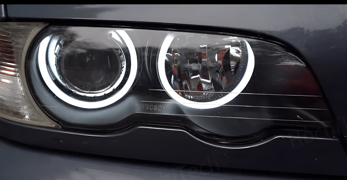 Kit Phares Angel Eyes Anneaux LED pour BMW Série 3 M3 E46 (1997 à 2006), LED blanc 6000K