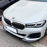 Lame avant de pare-choc avant splitter pour BMW Série 5 G30 (2018 à 2023), coloris noir brillant, vue 15