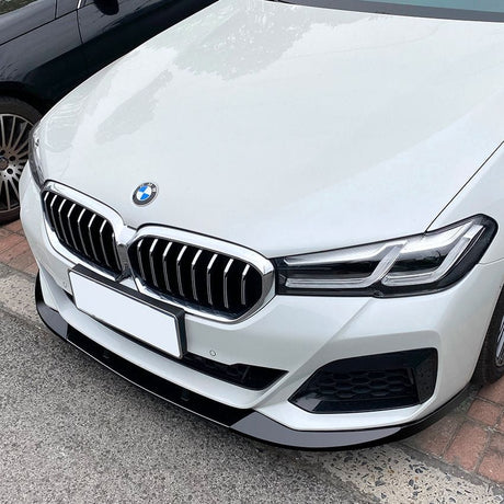 Lame avant de pare-choc avant splitter pour BMW Série 5 G30 (2018 à 2023), coloris noir brillant, vue 15