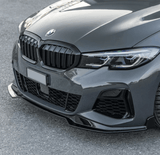 Lame avant splitter de pare-choc avant pour BMW Série 3 G20 (2019 à 2026), équipée du pack M, phase 1 (2019 à 2022)