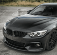 Lame avant splitter pare-choc pour BMW Série 4 F32 F33 (2012 à 2020), finition noir brillant, équipée du pack M