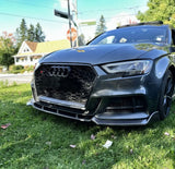 Lame avant splitter de pare-chocs pour Audi A3, S3 8V (2012 à 2020), vue 3
