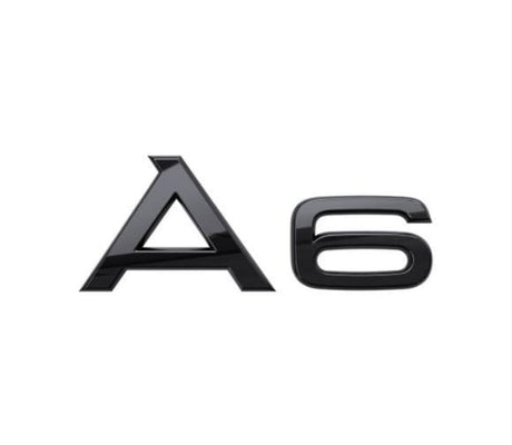 Logo de coffre A6 noir pour Audi (Black Edition), ancien modèle
