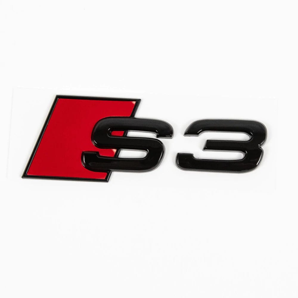 Logo de coffre noir badge Audi S3 Black Edition, ancien modèle