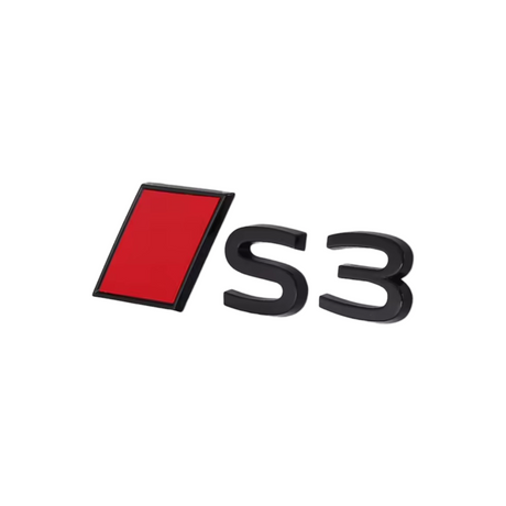 Logo de coffre noir badge Audi S3 Black Edition, nouveau modèle