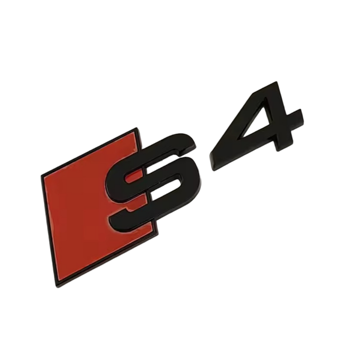 Logo de coffre noir badge Audi S4 Black Edition, vue 2