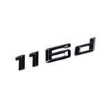 Logo de coffre noir badge pour BMW Série 1 (E81, F20), 116d