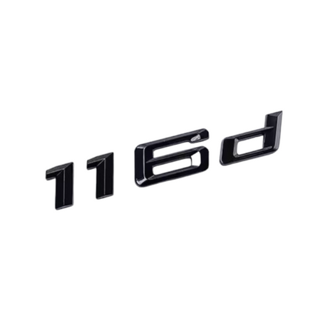 Logo de coffre noir badge pour BMW Série 1 (E81, F20), 116d