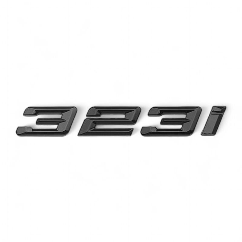 Logo de coffre noir badge pour BMW Série 3 (E36, E46, E92, F30), 323i