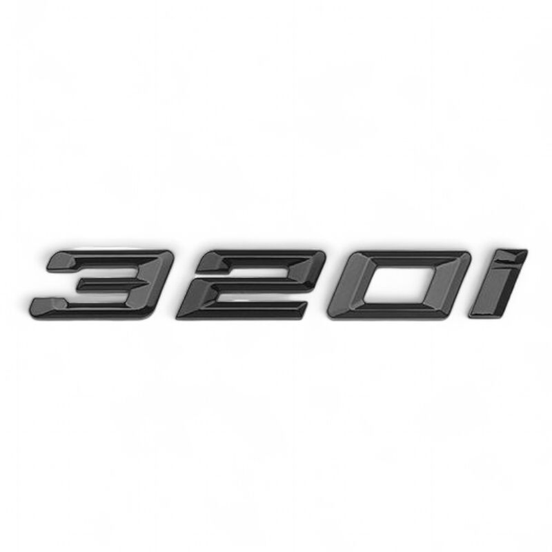 Logo de coffre noir badge pour BMW Série 3 (E36, E46, E92, F30), 320i