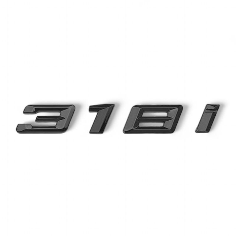 Logo de coffre noir badge pour BMW Série 3 (E36, E46, E92, F30), 318i