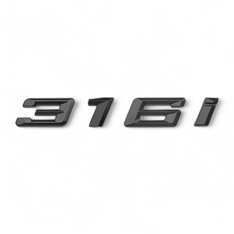 Logo de coffre noir badge pour BMW Série 3 (E36, E46, E92, F30), 316i
