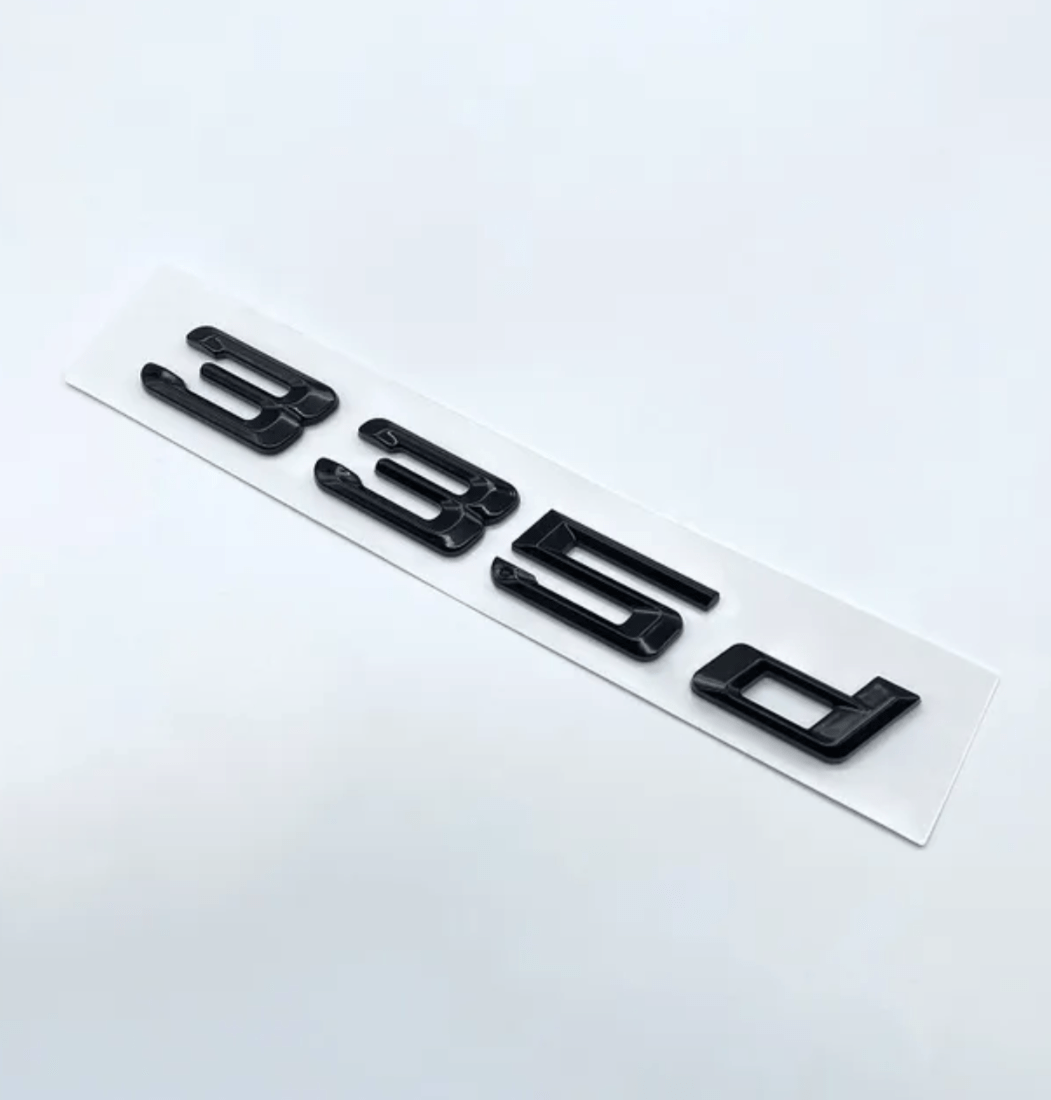 Logo de coffre noir badge pour BMW Série 3 (E36, E46, E92, F30), 335d