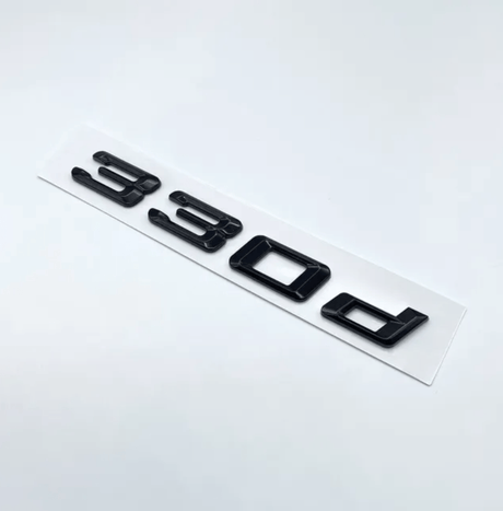 Logo de coffre noir badge pour BMW Série 3 (E36, E46, E92, F30), 330d
