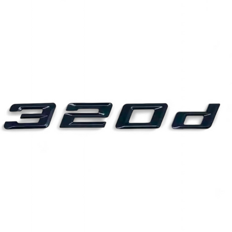 Logo de coffre noir badge pour BMW Série 3 (E36, E46, E92, F30), 320d