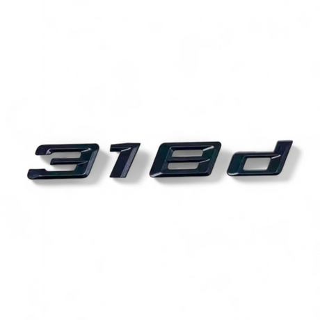 Logo de coffre noir badge pour BMW Série 3 (E36, E46, E92, F30), 318d