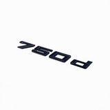 Logo de coffre noir badges pour BMW Série 7 (E38, E65, F01), 750d