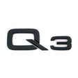 Logo de coffre Q3 noir pour Audi (Black Edition), ancien modèle