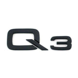 Logo de coffre Q3 noir pour Audi (Black Edition), ancien modèle