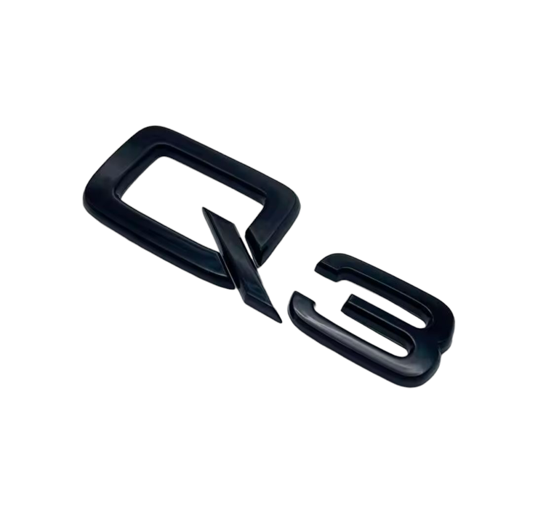 Logo de coffre Q3 noir pour Audi (Black Edition), vue 2